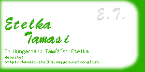 etelka tamasi business card